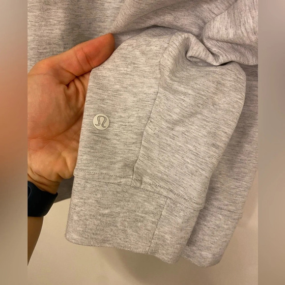 Lululemon City Sweat Crew Heathered Light Grey Size Medium - Picture 6 of 8